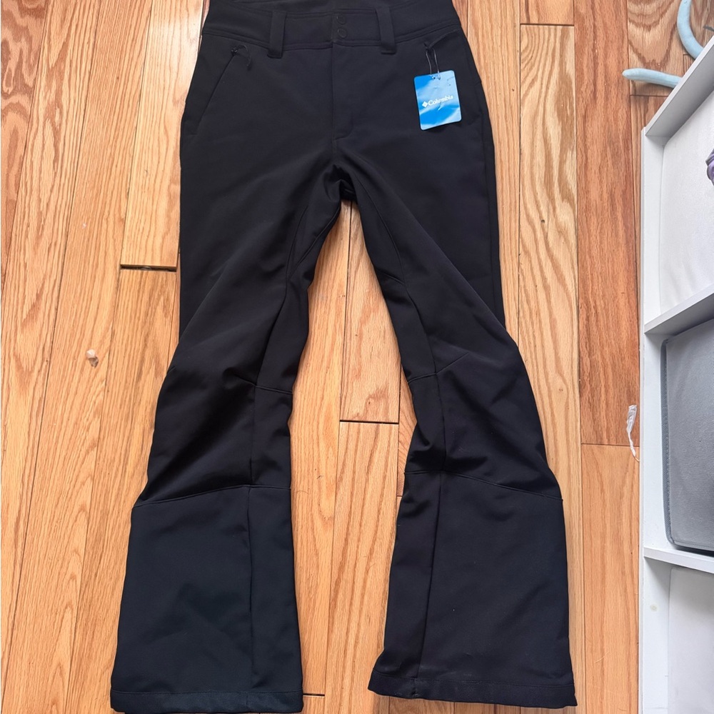 Black ski snow pants